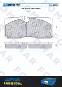 Комплект тормозных колодок FOMAR Friction FO 477781